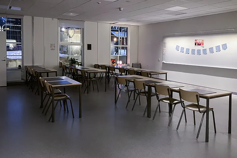 Nytt klassrum i Söderås skola.