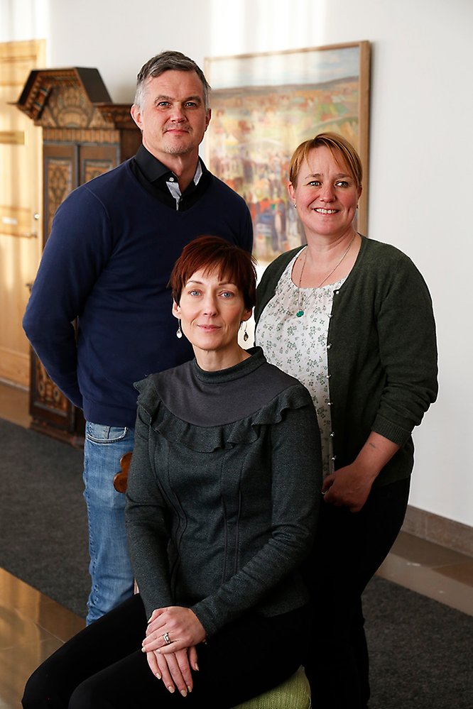 Fredrik Ollén (M), Ulrica Momqvist (C) och Joanna Stridh (C).