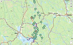 Skärmbild från Naturkartan Rättviks kommun.